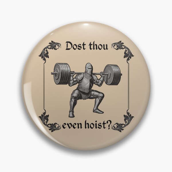 Item preview, Medieval Knight Squat Gym Workout Funny Fitness Vintage Strong Classic T-Shirt designed and sold by Chaztized.