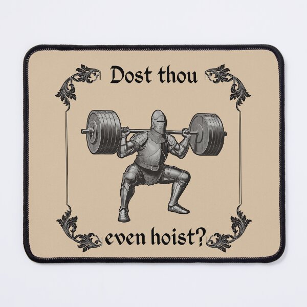 Item preview, Medieval Knight Squat Gym Workout Funny Fitness Vintage Strong Classic T-Shirt designed and sold by Chaztized.