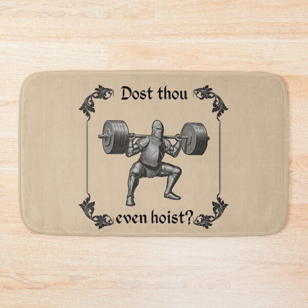 Item preview, Medieval Knight Squat Gym Workout Funny Fitness Vintage Strong Classic T-Shirt designed and sold by Chaztized.