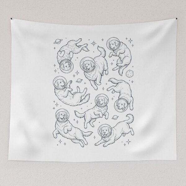 Item preview, Vintage Newfoundland Astronaut Galaxy Space Dog Lover designed and sold by TerryConnells.