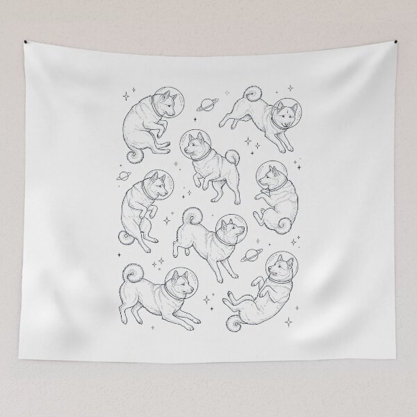 Item preview, Vintage Norwegian Elkhound Astronaut Galaxy Space Dog Lover designed and sold by TerryConnells.