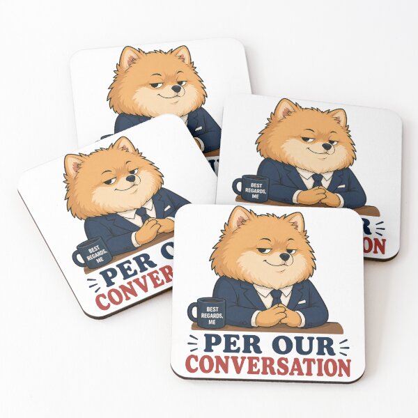 Item preview, Per Our Conversation Funny Pomeranian Office Sticker designed and sold by Gentlestate.