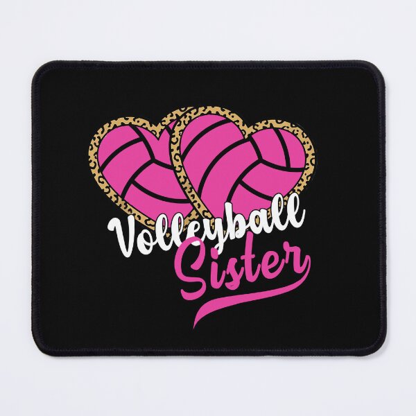 Item preview, Volleyball Sister Pink Leopard Heart Design designed and sold by LashondaGreen89.