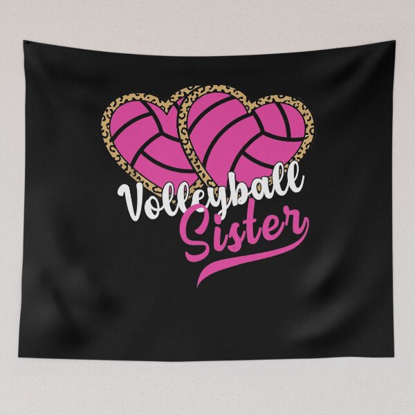 Item preview, Volleyball Sister Pink Leopard Heart Design designed and sold by LashondaGreen89.