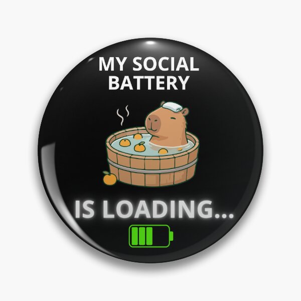 Item preview, My Social Battery is Loading Capybara Spa designed and sold by ContigoART.