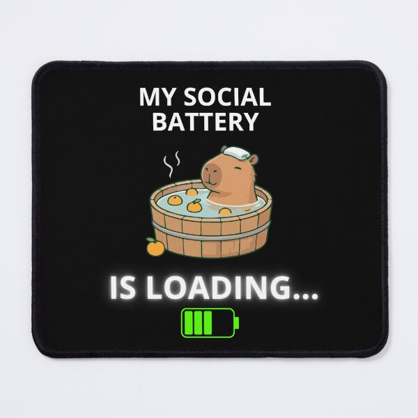 Item preview, My Social Battery is Loading Capybara Spa designed and sold by ContigoART.
