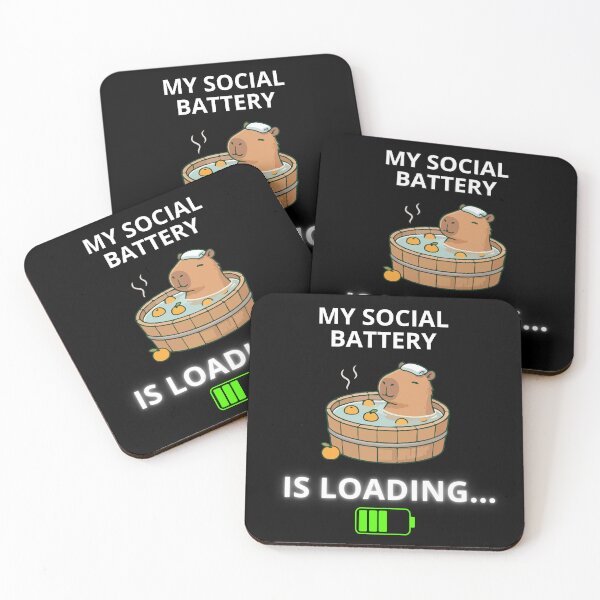 Item preview, My Social Battery is Loading Capybara Spa designed and sold by ContigoART.