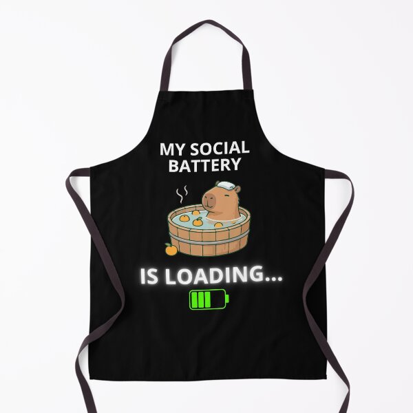 Item preview, My Social Battery is Loading Capybara Spa designed and sold by ContigoART.