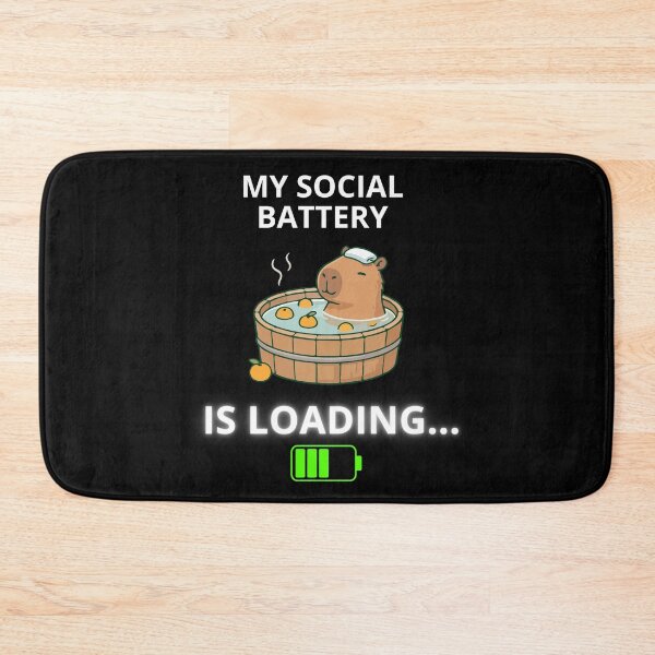 Item preview, My Social Battery is Loading Capybara Spa designed and sold by ContigoART.