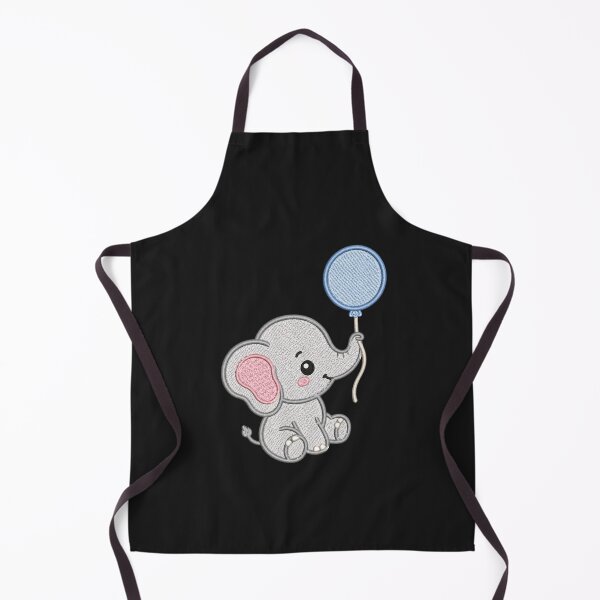 Item preview, Cute Baby Elephant with Balloon | Minimal Line Art Kawaii Design designed and sold by ColorSplash123.
