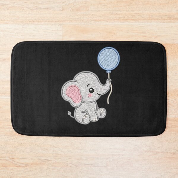 Item preview, Cute Baby Elephant with Balloon | Minimal Line Art Kawaii Design designed and sold by ColorSplash123.
