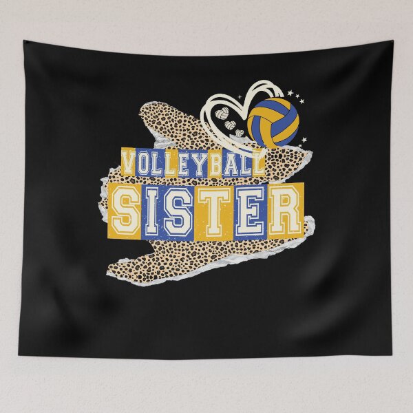 Item preview, Volleyball Sister Blue Yellow Leopard Team Design designed and sold by LashondaGreen89.