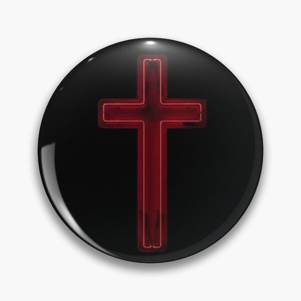 Item preview, Korean Night Church Red Neon Cross Sticker designed and sold by K-Vibe Design Studio.