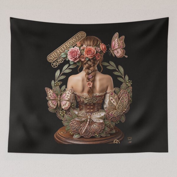 Item preview, Silentflower Steampunk Gilded Beauty and Gear Artwork designed and sold by SilentFlower.