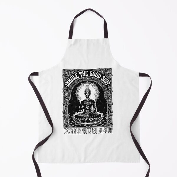 Item preview, Inhale The Good Exhale The Bad Funny Chakra Buddha Lotus Neon Yoga Boho designed and sold by graphixpolash.