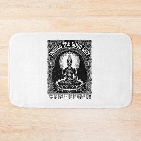 Item preview, Inhale The Good Exhale The Bad Funny Chakra Buddha Lotus Neon Yoga Boho designed and sold by graphixpolash.