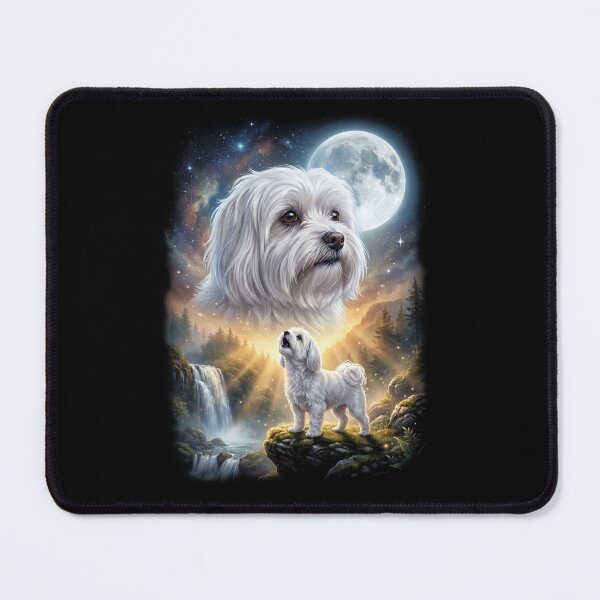 Item preview, Maltese Howling Moon Art Dog Lover designed and sold by DoodleTortle.