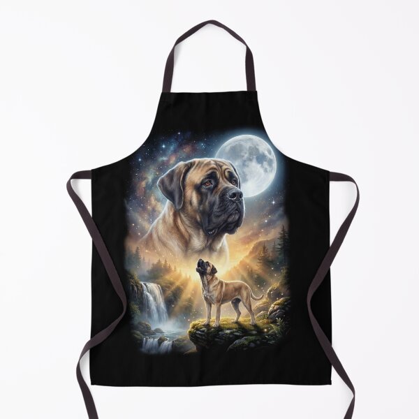 Item preview, Mastiff Howling Moon Art Dog Lover designed and sold by DoodleTortle.