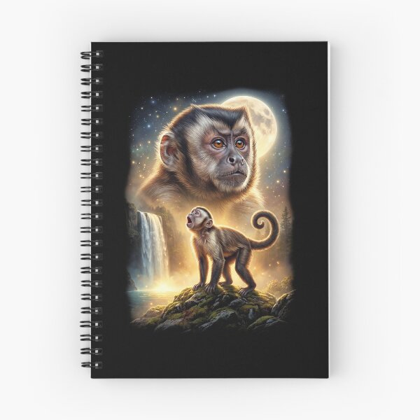 Item preview, Monkey Howling Moon Art Animal Lover designed and sold by DoodleTortle.