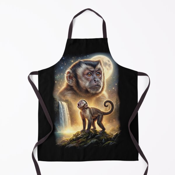 Item preview, Monkey Howling Moon Art Animal Lover designed and sold by DoodleTortle.