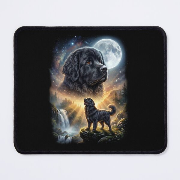 Item preview, Newfoundland Howling Moon Art Dog Lover designed and sold by DoodleTortle.