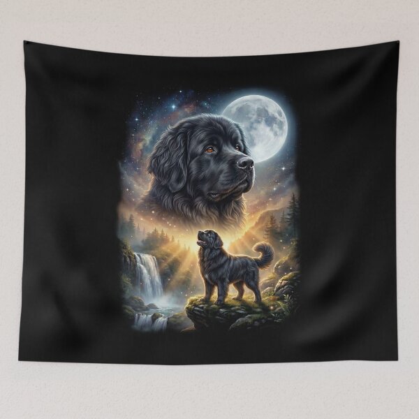 Item preview, Newfoundland Howling Moon Art Dog Lover designed and sold by DoodleTortle.