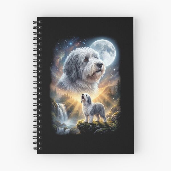 Item preview, Old English Sheepdog Howling Moon Art Dog Lover designed and sold by DoodleTortle.