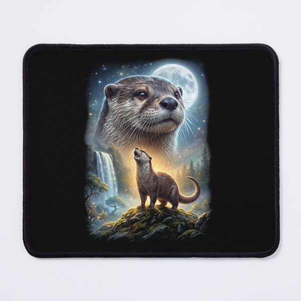 Item preview, Otter Howling Moon Art Animal Lover designed and sold by DoodleTortle.