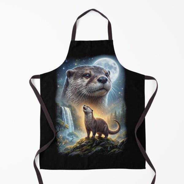 Item preview, Otter Howling Moon Art Animal Lover designed and sold by DoodleTortle.
