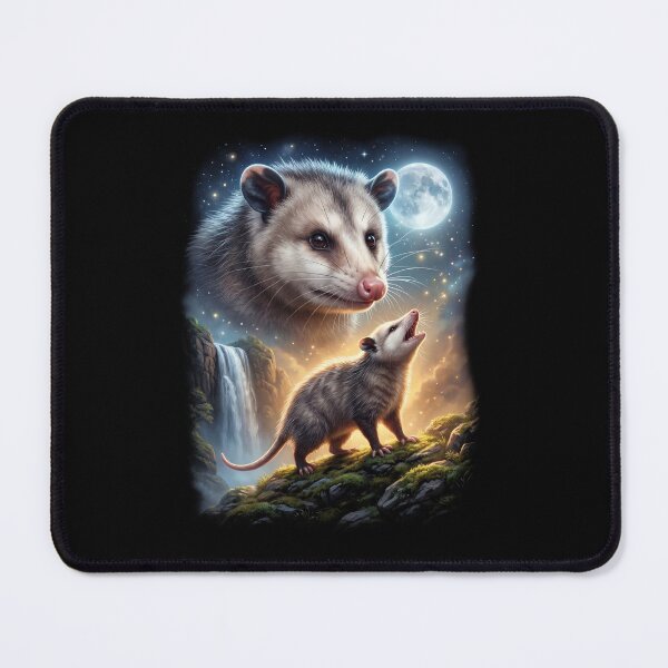 Item preview, Opossum Howling Moon Art Animal Lover designed and sold by DoodleTortle.
