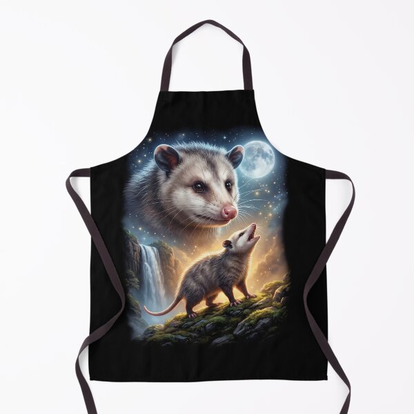 Item preview, Opossum Howling Moon Art Animal Lover designed and sold by DoodleTortle.