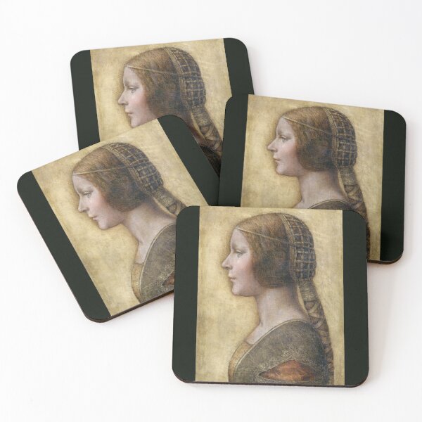 Item preview, Profile of a Young Fiancée by Leonardo da Vinci: Renaissance Portrait Poster designed and sold by artofuniverse.
