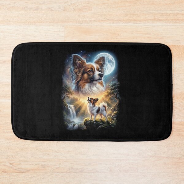 Aperçu de l'œuvre Papillon Howling Moon Art Amoureux des chiens créée et vendue par DoodleTortle.