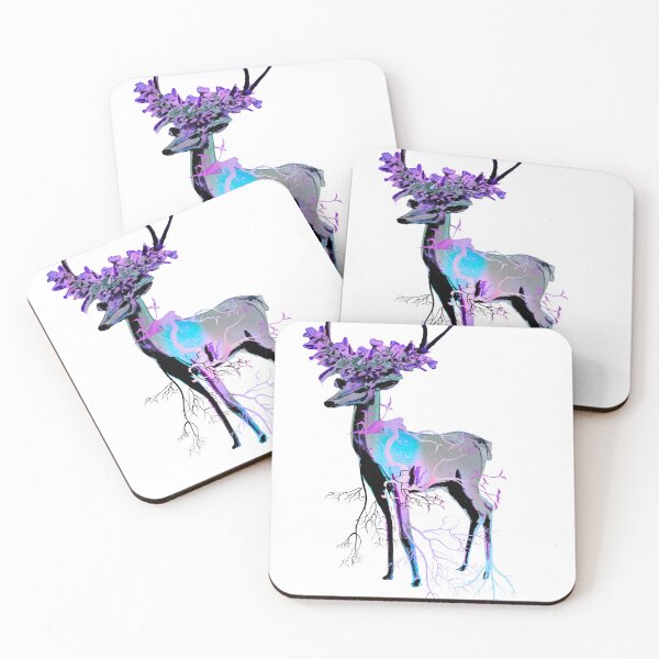 Item preview, Vibrant Blooming Deer with Roots design designed and sold by mooncakekaro.
