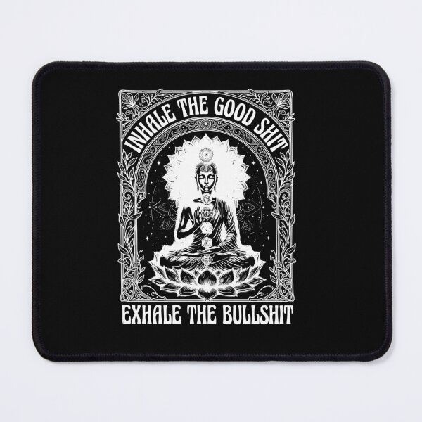 Item preview,  Inhale The Good Exhale The Bad Funny Chakra Buddha Lotus Neon designed and sold by graphixpolash.