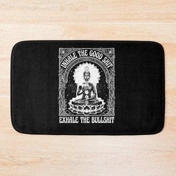 Item preview,  Inhale The Good Exhale The Bad Funny Chakra Buddha Lotus Neon designed and sold by graphixpolash.