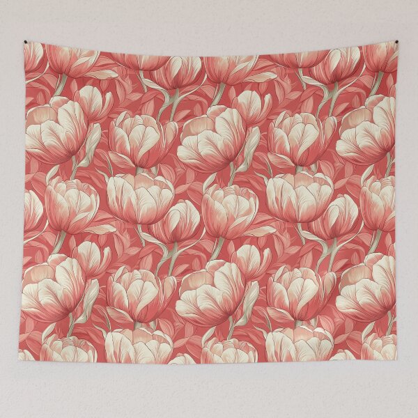 Item preview, Minimalistic Tulip Motif  - Botanical Garden Pattern   - Birthday Gifts For Him designed and sold by RoyalStarsPatts.