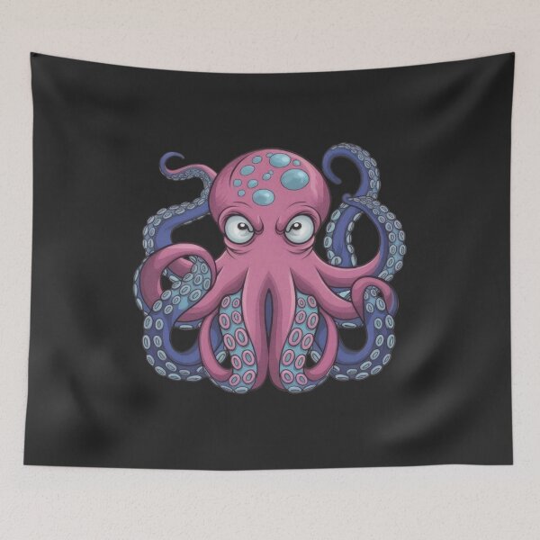 Item preview, Angry Octopus Cartoon Shirt – Funny Grumpy Octopus Meme Tee designed and sold by ZyxDes.