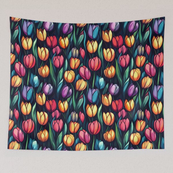 Item preview, Cute Tulip Motif - Vintage Flower Pattern   - Anniversary Gifts For Dad designed and sold by RoyalStarsPatts.