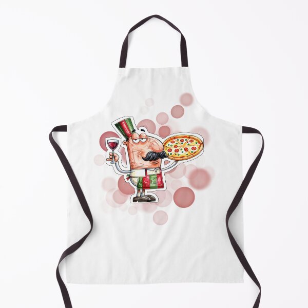 Item preview, Italian Man Holding Wine Glass and Pizza Funny Italy Design designed and sold by iamKRUK.