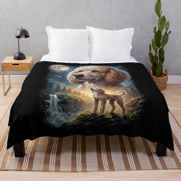 Item preview, Poodle Howling Moon Art Dog Lover designed and sold by DoodleTortle.