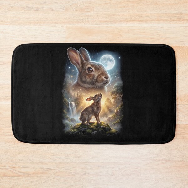 Item preview, Rabbit Howling Moon Art Animal Lover designed and sold by DoodleTortle.