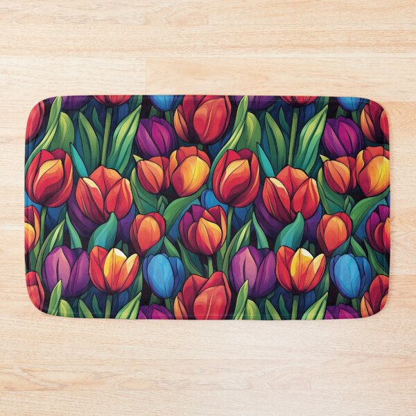 Item preview, Vibrant Tulip Texture  - Botanical Garden Pattern   - Valentine Gifts For Him designed and sold by RoyalStarsPatts.