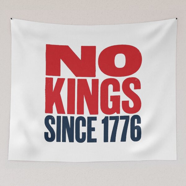 Item preview, No Kings Since 1776 American Revolution Brutalist Typography USA 250th Anniversary designed and sold by Cozy-Old-Pub.