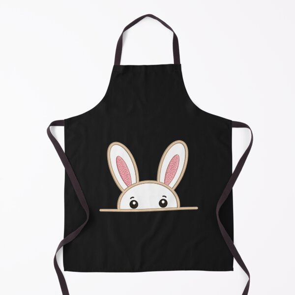 Item preview, Cute Bunny Peeking | Minimal Embroidery Style Kawaii Design designed and sold by ColorSplash123.