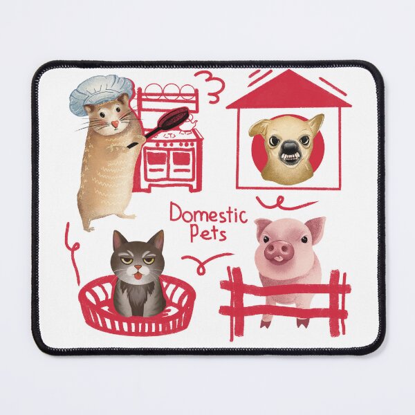 Item preview, Cute Domestic Animals Transparent Background Funny Pets designed and sold by Pryhozha.