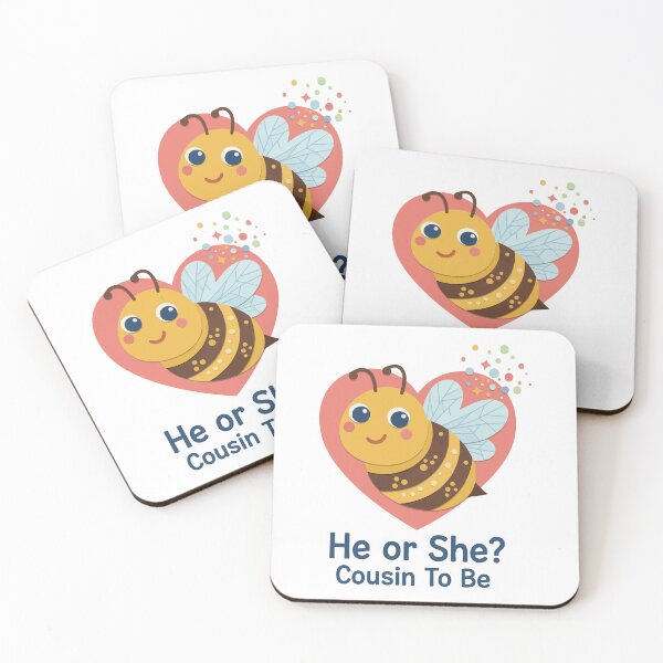 Item preview, Gender Reveal He Or She Cousin To Be Baby Shower designed and sold by LuminOrb.