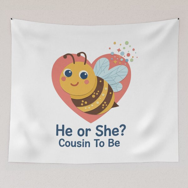 Item preview, Gender Reveal He Or She Cousin To Be Baby Shower designed and sold by LuminOrb.