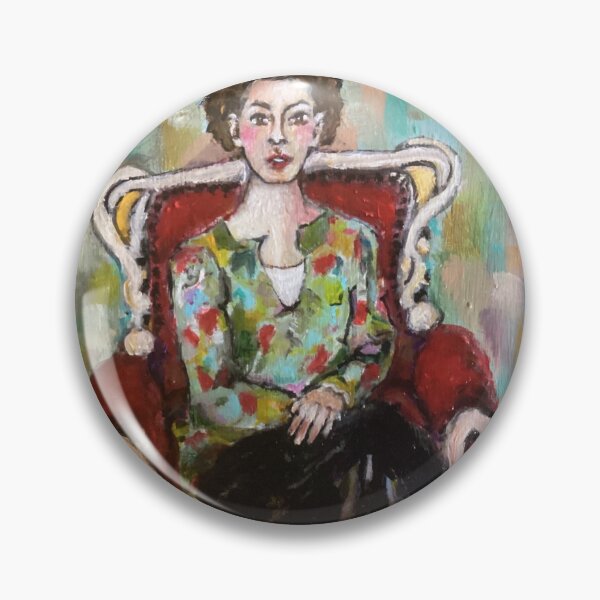 Item preview, Woman sitting on a red armchair designed and sold by soffya.
