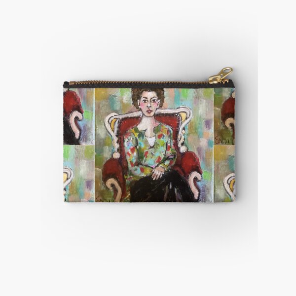 Item preview, Woman sitting on a red armchair designed and sold by soffya.